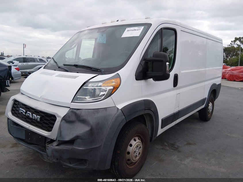 Vin: 3c6trvag2ke532072, lot: 46660442, ram promaster 1500 low roof 136 wb 20192