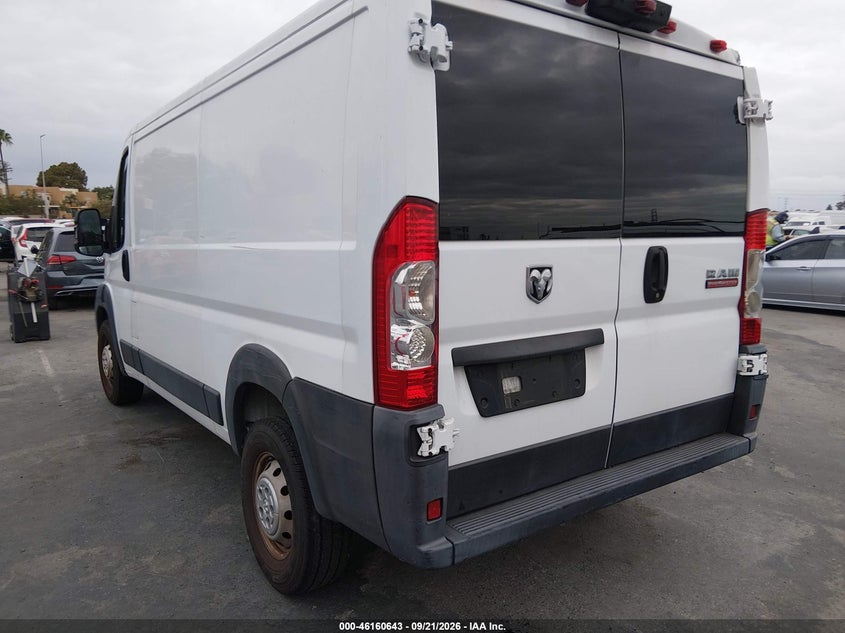 Vin: 3c6trvag2ke532072, lot: 46660442, ram promaster 1500 low roof 136 wb 20193