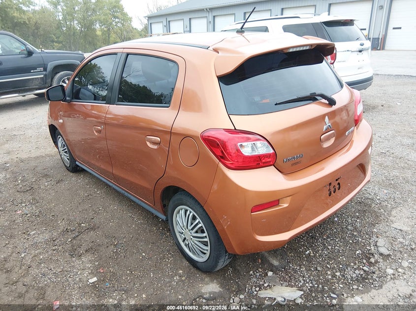 Vin: ml32a3hjxhh020017, lot: 46660491, mitsubishi mirage es 20173