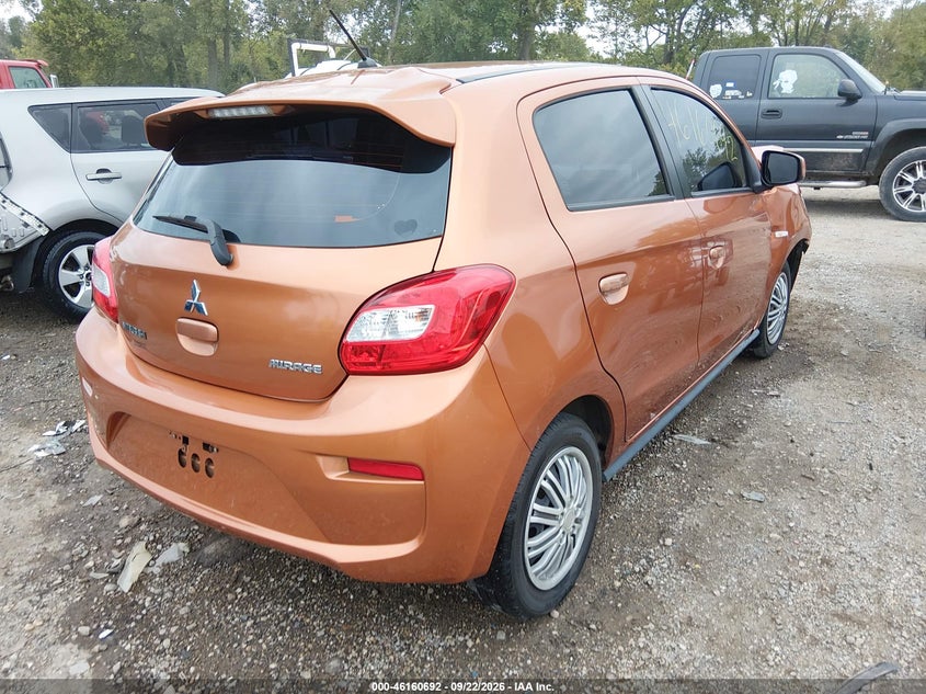 Vin: ml32a3hjxhh020017, lot: 46660491, mitsubishi mirage es 20174