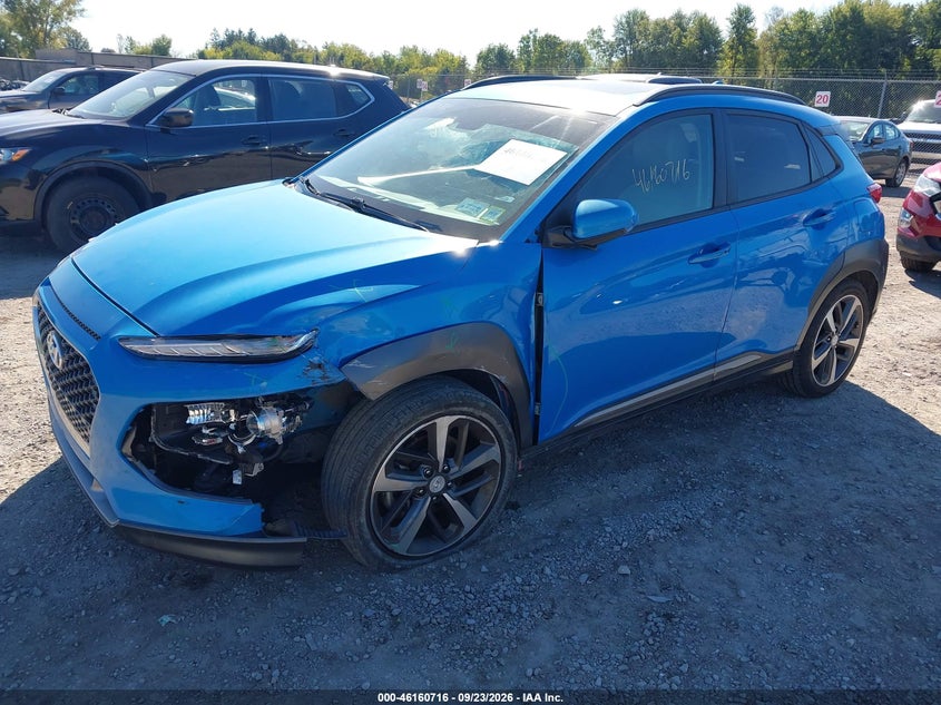 Vin: km8k33a5xmu626919, lot: 46660515, hyundai kona limited 20212