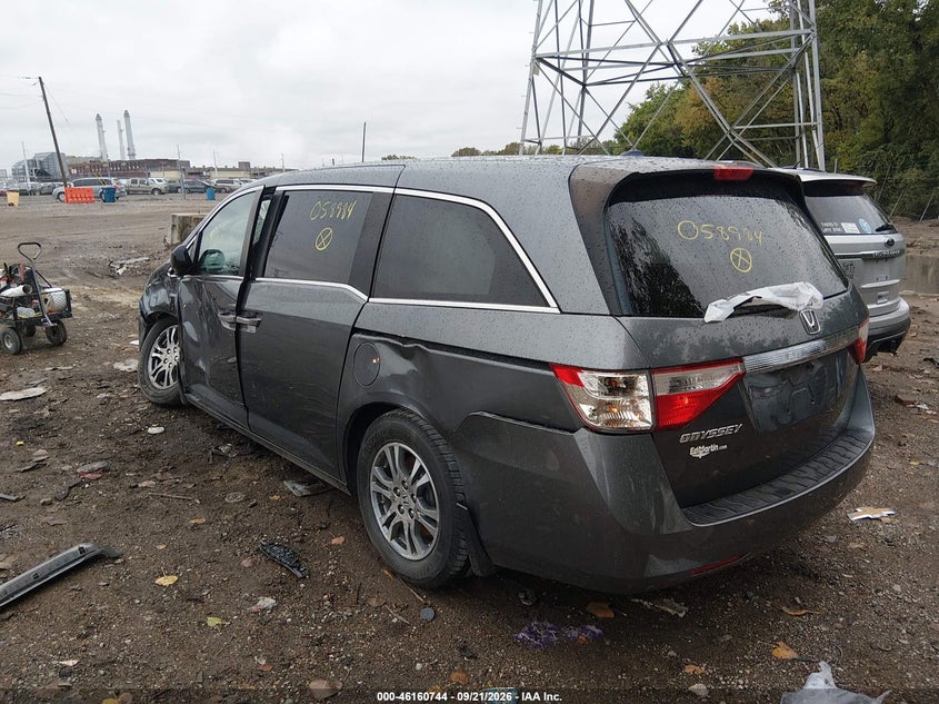 Vin: 5fnrl5h6xdb058984, lot: 46660543, honda odyssey ex-l 20133