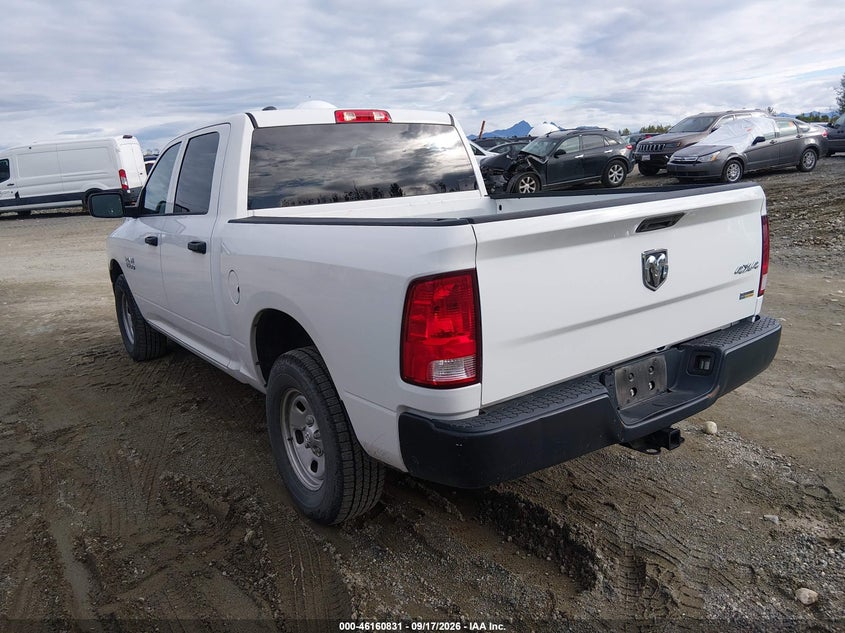 Vin: 1c6rr7kg3js297178, lot: 46660630, ram 1500 tradesman  4x4 5'7 box 20183