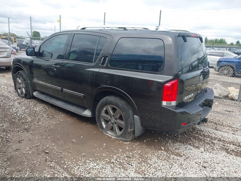 Vin: 5n1ba0nf9dn605397, lot: 46660728, nissan armada platinum 20133