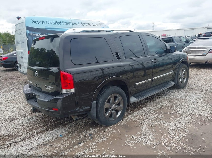 Vin: 5n1ba0nf9dn605397, lot: 46660728, nissan armada platinum 20134