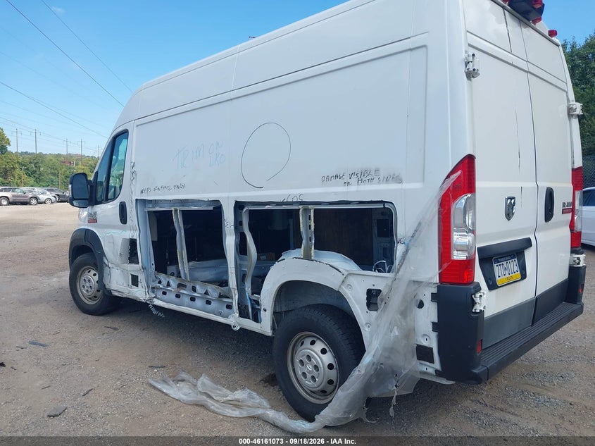 Vin: 3c6lrvbg0ne122678, lot: 46660872, ram promaster 1500 high roof 136 wb 20223