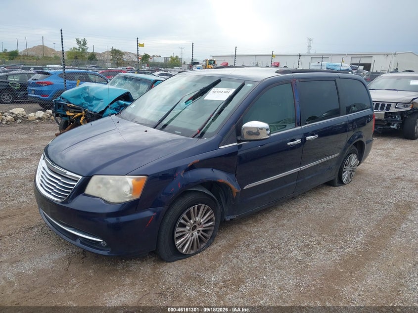 Vin: 2c4rc1cg7dr535495, lot: 46661100, chrysler town & country touring-l 20132