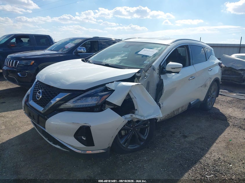 Vin: 5n1az2ds1mc143640, lot: 46661290, nissan murano platinum intelligent awd 20212