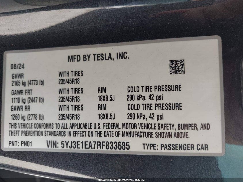 TESLA MODEL 3 - zdjęcie 9