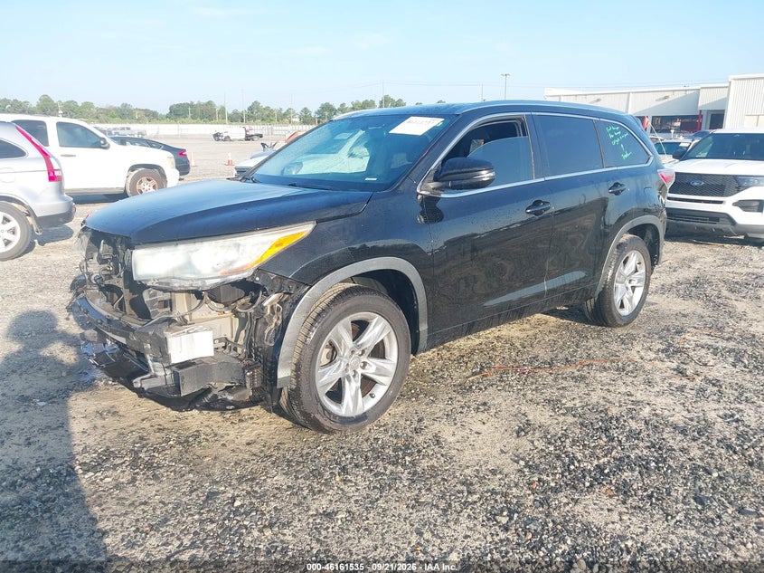 Vin: 5tdykrfh8es009600, lot: 46661334, toyota highlander limited v6 20142