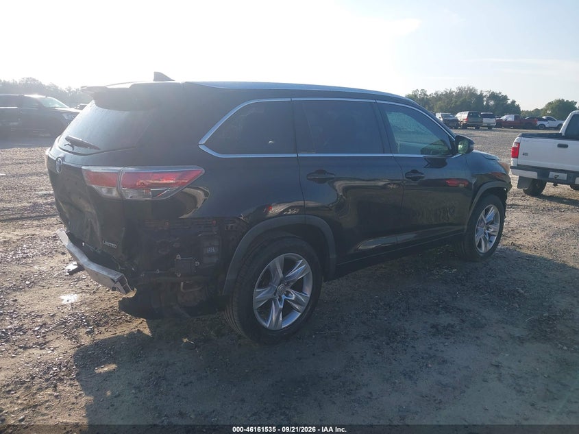 Vin: 5tdykrfh8es009600, lot: 46661334, toyota highlander limited v6 20144