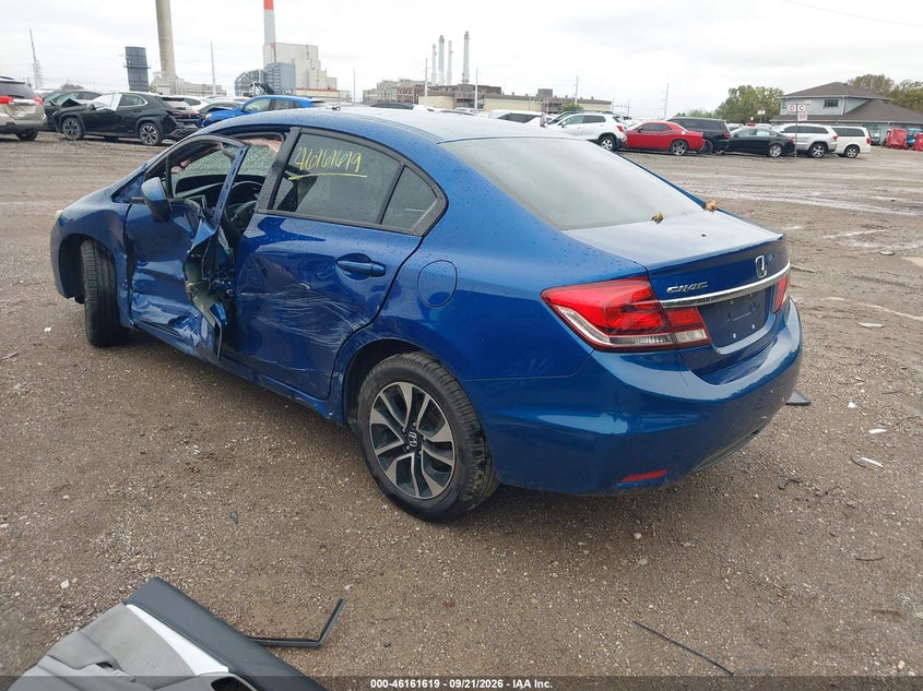 Vin: 19xfb2f85fe047845, lot: 46661418, honda civic ex 20153