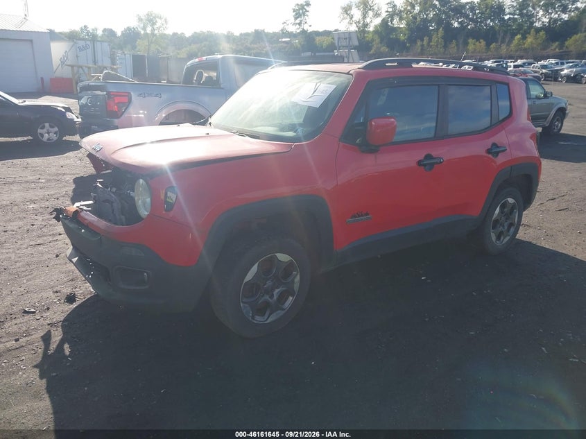 Vin: zaccjbbh0fpb68205, lot: 46661444, jeep renegade latitude 20152
