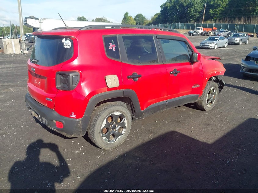 Vin: zaccjbbh0fpb68205, lot: 46661444, jeep renegade latitude 20154
