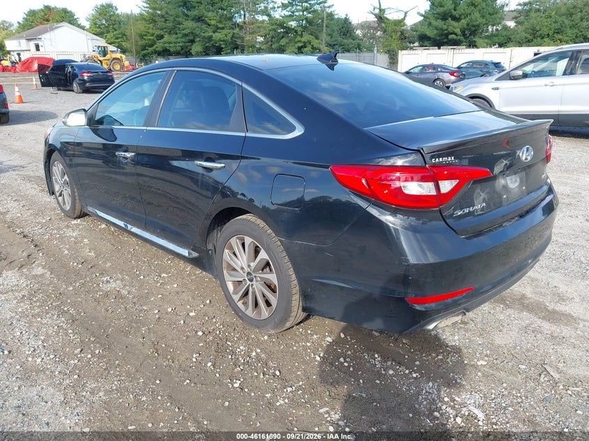 Vin: 5npe34af9fh230459, lot: 46661489, hyundai sonata sport 20153