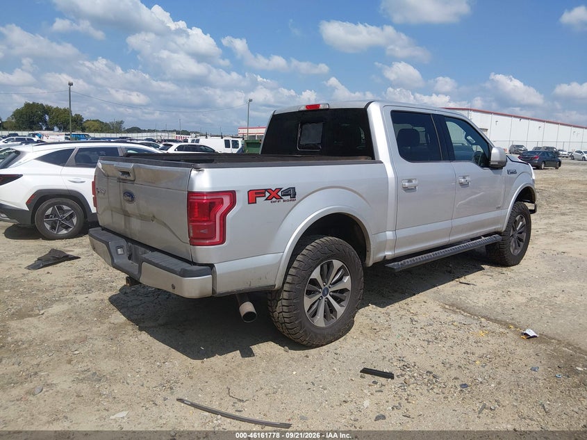 Vin: 1ftew1eg7fke73715, lot: 46661577, ford f-150 lariat 20154