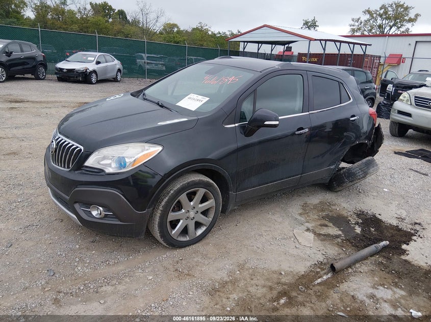 Vin: kl4cjgsb3eb720528, lot: 46661694, buick encore leather 20142