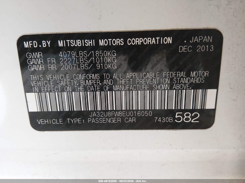 2014 MITSUBISHI LANCER GT · Фото 9