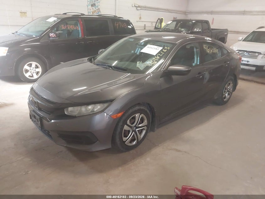 Vin: 19xfc2f52he010385, lot: 46661982, honda civic lx 20172