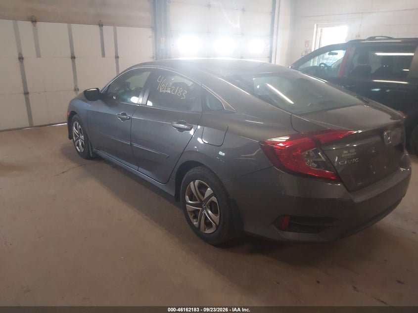 Vin: 19xfc2f52he010385, lot: 46661982, honda civic lx 20173