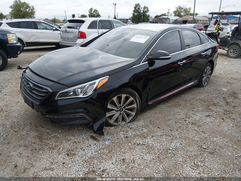 2017 Hyundai Sonata, Удар спереду, IAAI, VIN 5NPE34AFXHH582551 — фото 2