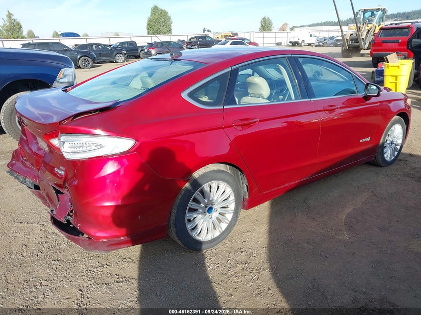Vin: 3fa6p0luxdr257554, lot: 46662190, ford fusion hybrid se 20134