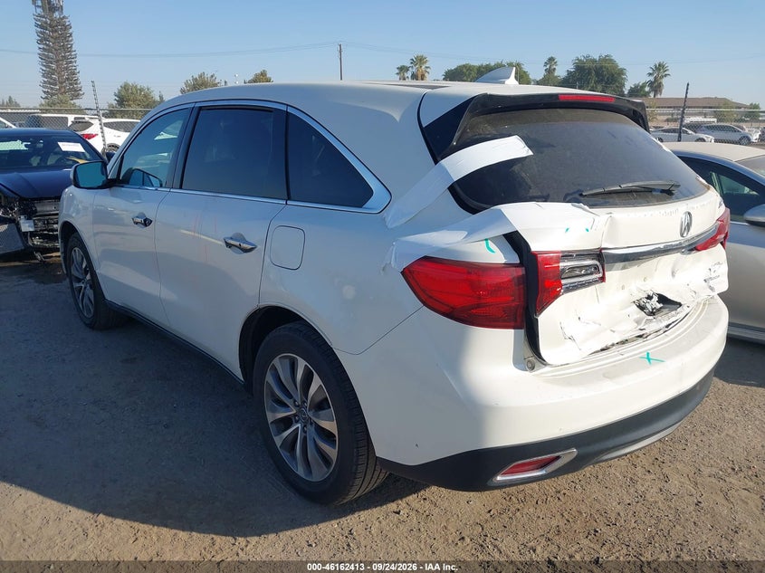 Vin: 5fryd4h44eb029997, lot: 46662212, acura mdx technology package 20143