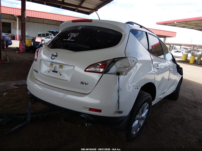Vin: jn8az1mu4ew420785, lot: 46662225, nissan murano sv 20144