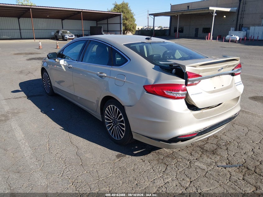 Vin: 3fa6p0ru6hr287602, lot: 46662265, ford fusion hybrid titanium 20173