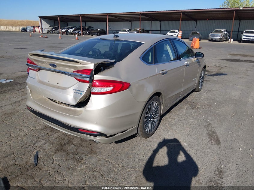 Vin: 3fa6p0ru6hr287602, lot: 46662265, ford fusion hybrid titanium 20174