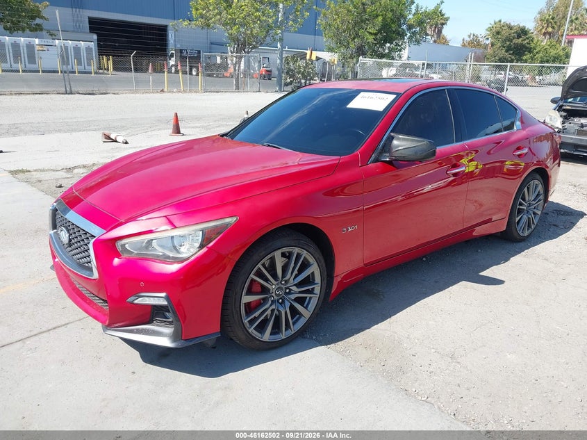 Vin: jn1fv7ar6jm700121, lot: 46662301, infiniti q50 3.0t red sport 400 20182