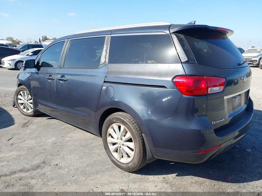 Vin: kndmc5c19f6053554, lot: 46662319, kia sedona ex 20153