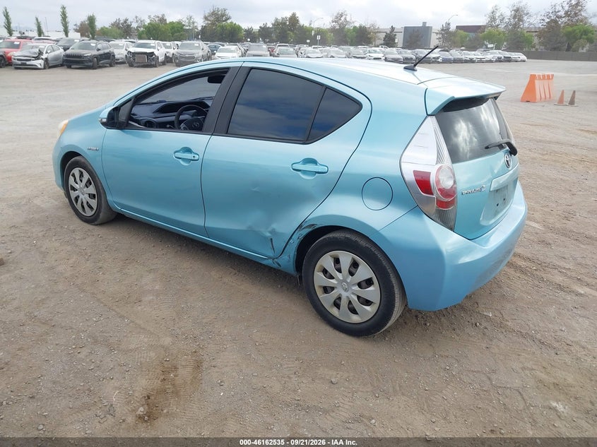 Vin: jtdkdtb39e1062889, lot: 46662334, toyota prius c two 20143