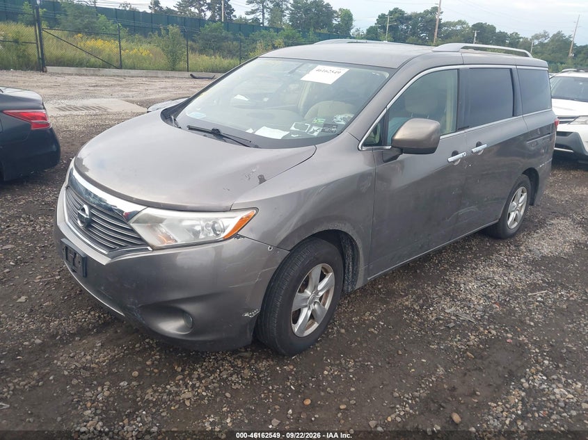 2016 Nissan Quest, Перед і зад, IAAI, VIN JN8AE2KP3G9155616 — фото 2