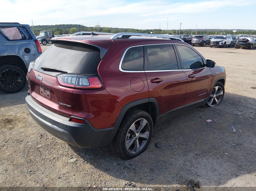 Vin: 1c4pjldb0kd278398, lot: 46662473, jeep cherokee limited fwd 20194