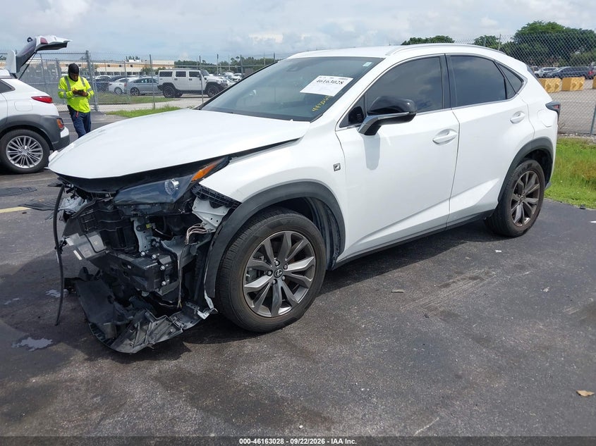 Vin: jtjjarbz3l2175219, lot: 46662827, lexus nx 300 f sport 20202