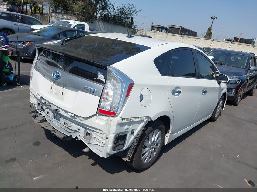 Vin: jtdkn3dp8e3056308, lot: 46662861, toyota prius plug-in 20144