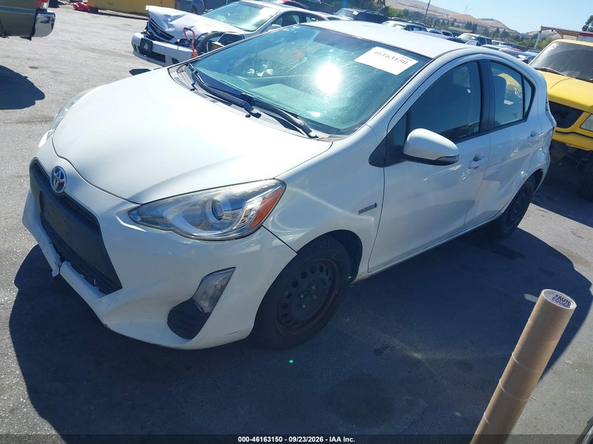 Vin: jtdkdtb34g1117557, lot: 46662949, toyota prius c one 20162
