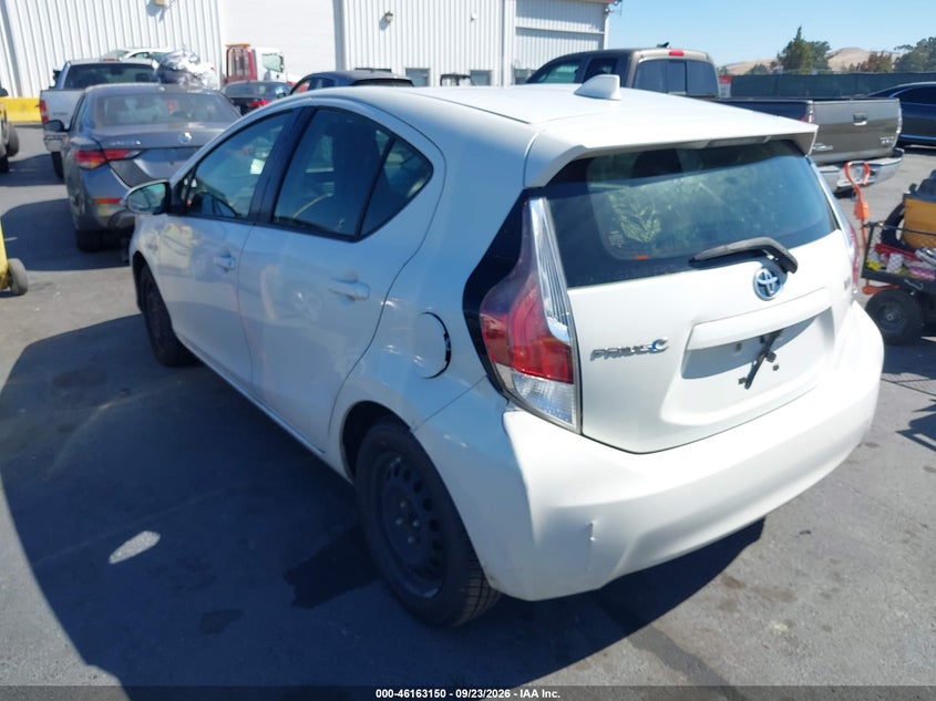 Vin: jtdkdtb34g1117557, lot: 46662949, toyota prius c one 20163