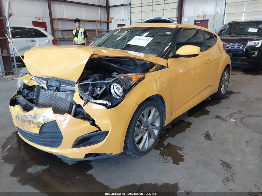 Vin: kmhtc6ad6gu272933, lot: 46662973, hyundai veloster 20162