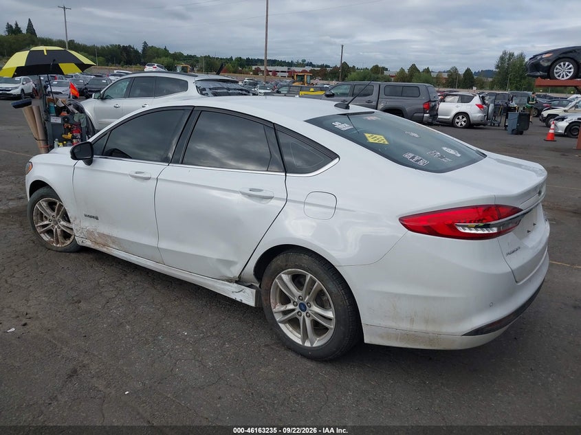 Vin: 3fa6p0luxjr246582, lot: 46663034, ford fusion hybrid se 20183