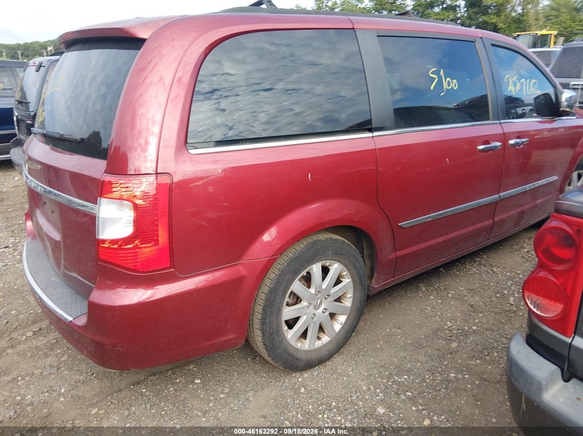 Vin: 2a4rr8dgxbr610834, lot: 46663091, chrysler town & country touring-l 20114