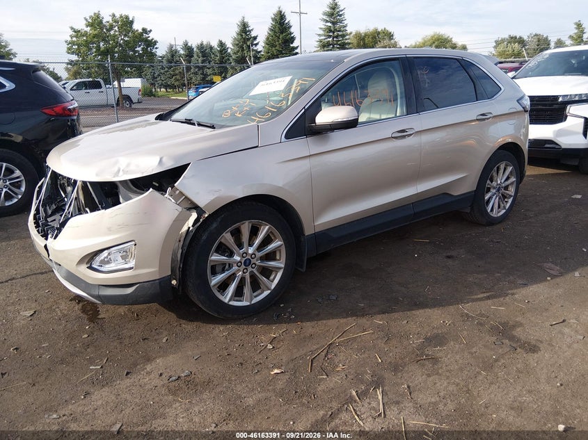Vin: 2fmpk4k98hbb35941, lot: 46663190, ford edge titanium 20172