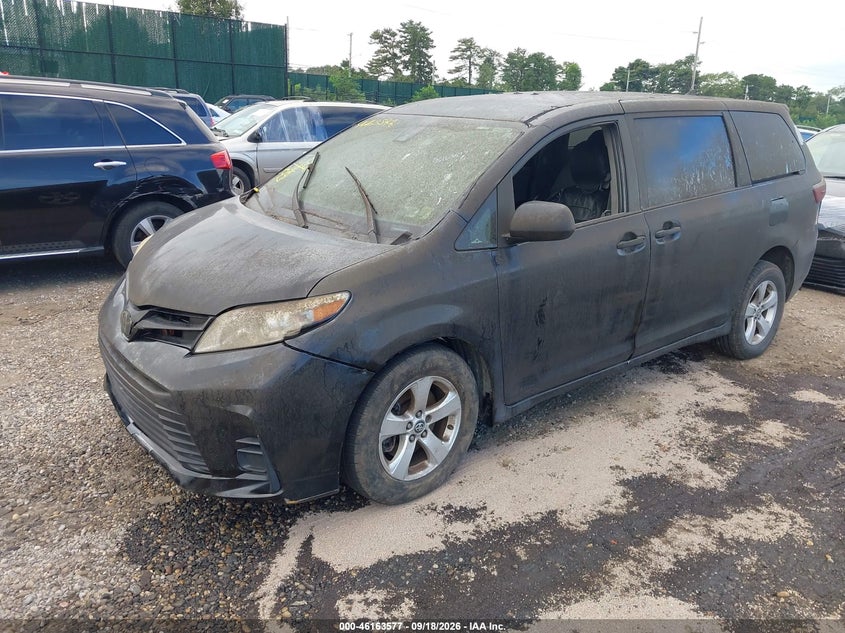 Vin: 5tdzz3dc2ks018390, lot: 46663419, toyota sienna l 7 passenger 20192
