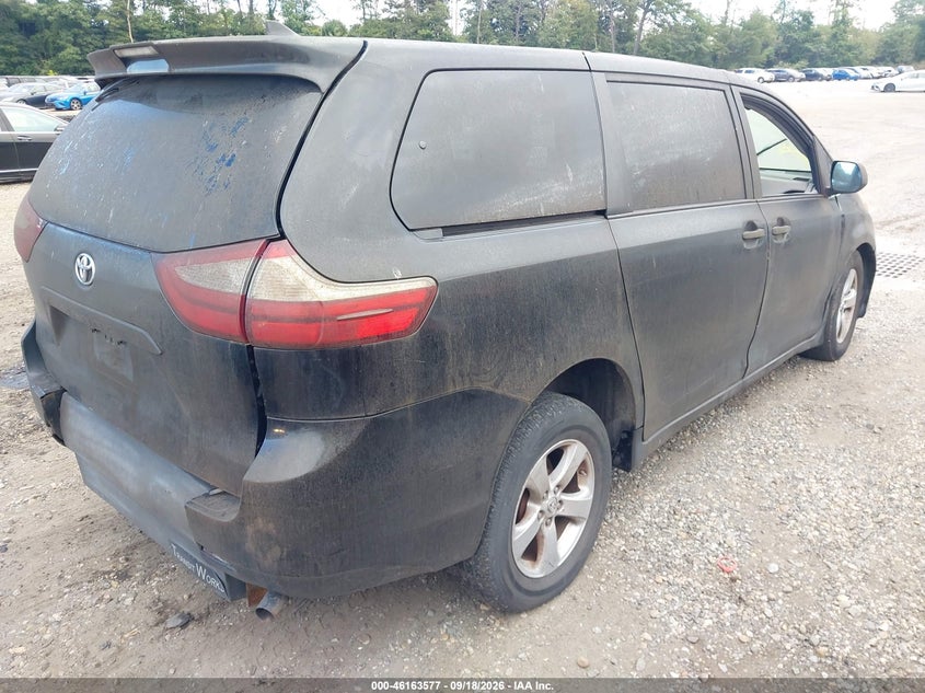 Vin: 5tdzz3dc2ks018390, lot: 46663419, toyota sienna l 7 passenger 20194
