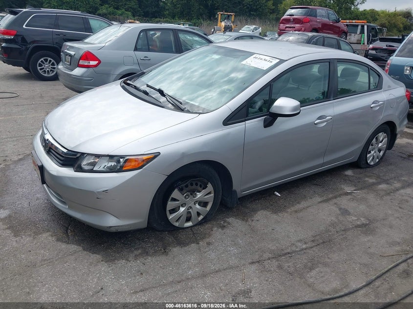 Vin: 19xfb2f52ce383759, lot: 46663458, honda civic lx 20122