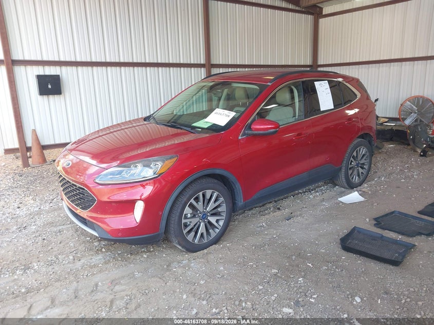 Vin: 1fmcu0dz9luc68984, lot: 46663550, ford escape titanium hybrid 20202