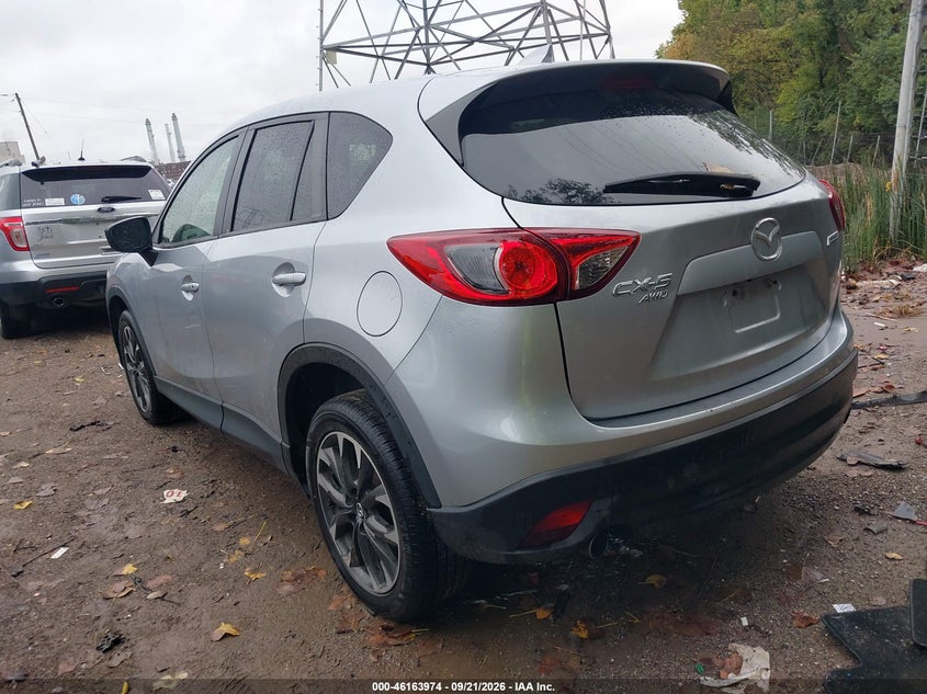 Vin: jm3ke4dy7g0721094, lot: 46663816, mazda cx-5 grand touring 20163