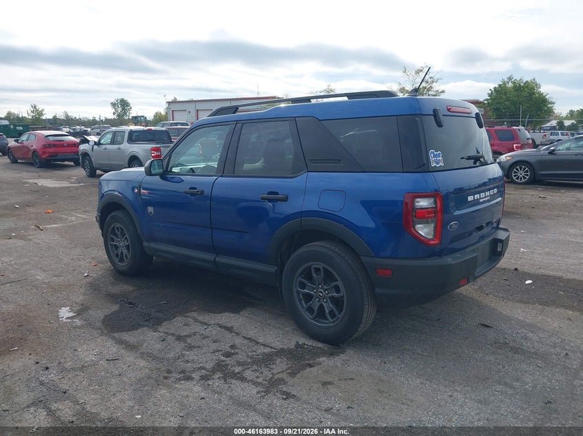Vin: 3fmcr9b65rre63589, lot: 46663825, ford bronco sport big bend 20243