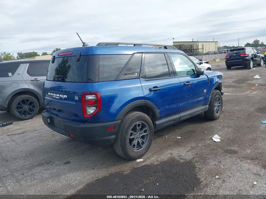 Vin: 3fmcr9b65rre63589, lot: 46663825, ford bronco sport big bend 20244
